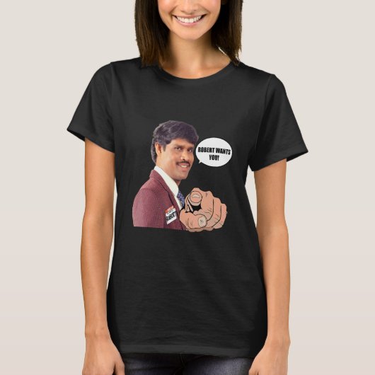 スクリーンショットエネルギーミームu201CRobert Wants You201D Tシャツ (正面)