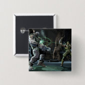 スクリーンショット：緑と緑の矢印 缶バッジ (正面&裏面)