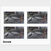 スクリーンショット： BatmanとFlash 長方形シール (シート)