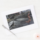 スクリーンショット： BatmanとFlash 長方形シール (封筒)