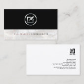 スクリーンラはっきりしたイタシルバークイル紙アイコンエレガント 名刺 (正面/裏面)