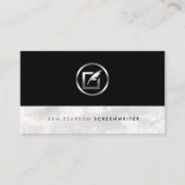 スクリーンラはっきりしたイタシルバークイル紙アイコンエレガント 名刺 (正面)