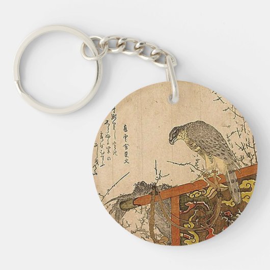 スクリーン止め具の鷹 キーホルダー (正面)