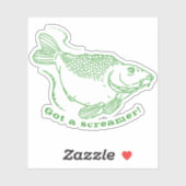 スクリー得マカープおもしろい魚釣り引用文 シール (シート)