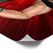 スクリー熱狂するムとレーザービームポスター ポスター (角)