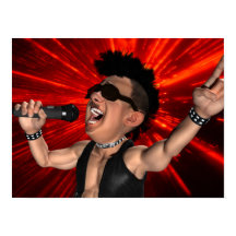 スクリー熱狂するムとレーザービームポスター