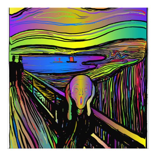 スクリー絵画ムの家族湖の人々の自然 フォトプリント            (正面)