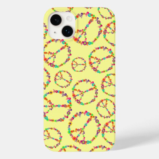 スクリー フラワーパワー ピースサイン Case-Mate iPhoneケース (裏面)