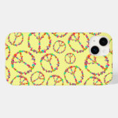 スクリー フラワーパワー ピースサイン Case-Mate iPhoneケース (裏面 (横))