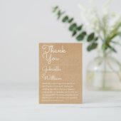 スクリ素朴プトのお礼の披露宴カード プレイスカード (スタンド正面)