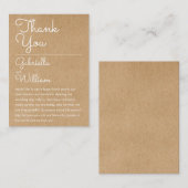 スクリ素朴プトのお礼の披露宴カード プレイスカード (正面/裏面)