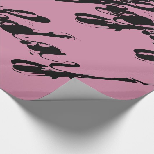 スクリ素朴プトピンクハッピーバースデーラップ ラッピングペーパー (角)