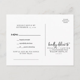 スクリ素朴プト曲リクエストRSVPポストカード インビテーションポストカード