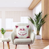 スクリ賛美ファンシープトBurgundyフローラ金ゴールドリース クッション