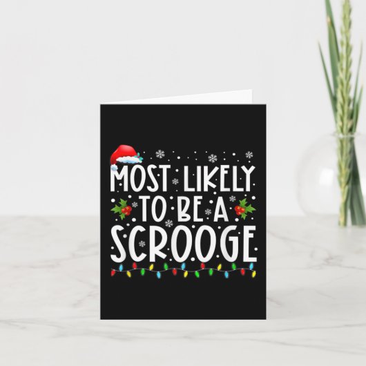 スクルージおもしろい一家のクリスマスXになりそうだ カード (正面)