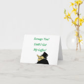 スクルージお前だ！かわいい，漫画，クリスマスの挨拶 カード (黄色い花)