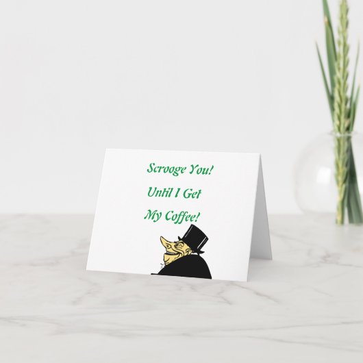 スクルージお前だ！かわいい，漫画，クリスマスの挨拶 カード (正面)