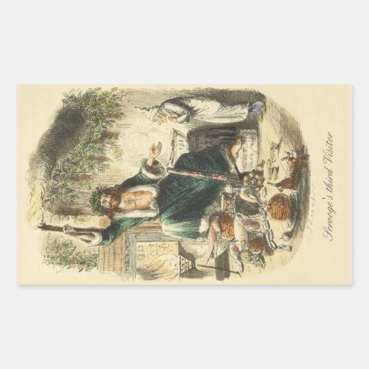 スクルージの三人目の訪問者のステッカー 長方形シール (正面)