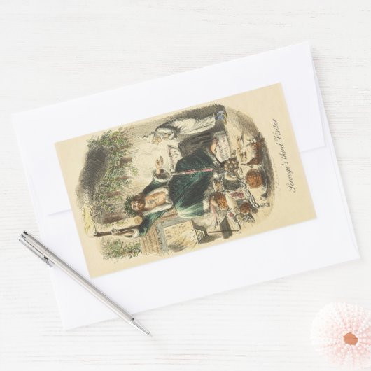 スクルージの三人目の訪問者のステッカー 長方形シール (封筒)