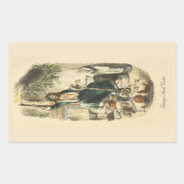 スクルージの三人目の訪問者のステッカー 長方形シール