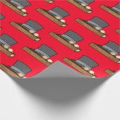 スクルージの帽子と眼鏡を掛けた聖降誕祭の祝杯 ラッピングペーパー (角)