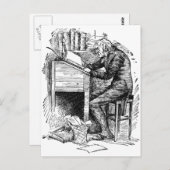 スクルージは彼の机に向かった ポストカード (正面/裏面)