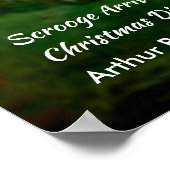 スクルージュアクリスマスカロルヴィンテージイラストレーション ポスター (角)
