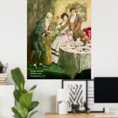 スクルージュアクリスマスカロルヴィンテージイラストレーション ポスター (ホームオフィス)