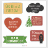 スクルージュアクリスマスカロル引用文ステッカーパック シール (シート)