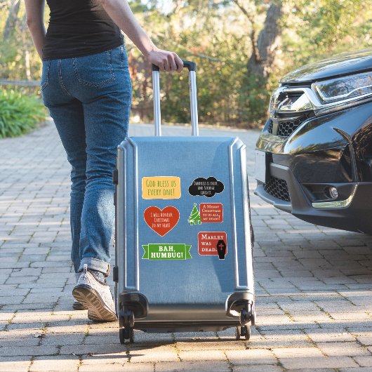 スクルージュアクリスマスカロル引用文ステッカーパック シール (スーツケースインサイチュ)