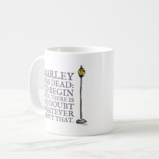 スクルージュマリーチャルパーソナライズされたズディケンズ コーヒーマグカップ (正面左)