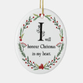 スクルージ引用文私はハートで聖降誕祭を祝う セラミックオーナメント (右)