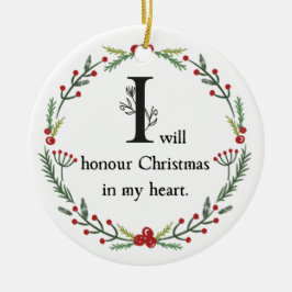 スクルージ引用文私はハートで聖降誕祭を祝う セラミックオーナメント