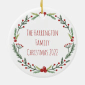 スクルージ引用文私はハートで聖降誕祭を祝う セラミックオーナメント (裏面)