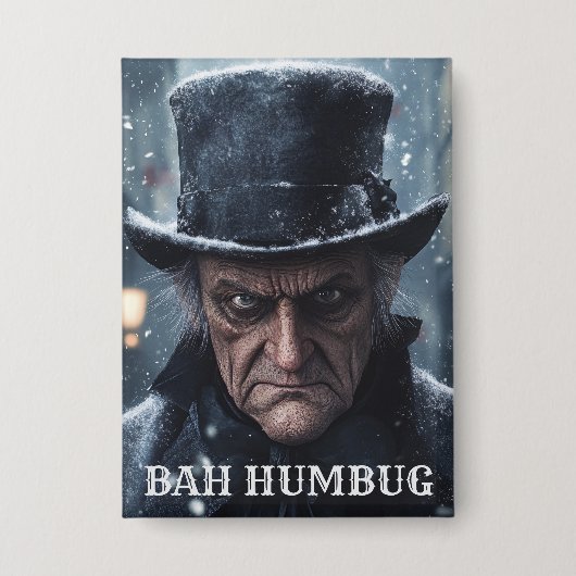 スクルージ長方形ボタン 缶バッジ (正面)