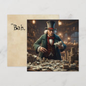 スクルージ・クリスマスグリーティングカード (正面/裏面)