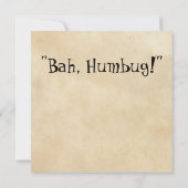 スクルージ・クリスマスグリーティングカード (裏面)