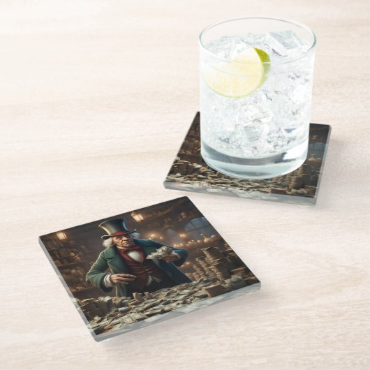 スクルージ・コースター ガラスコースター (アングル)