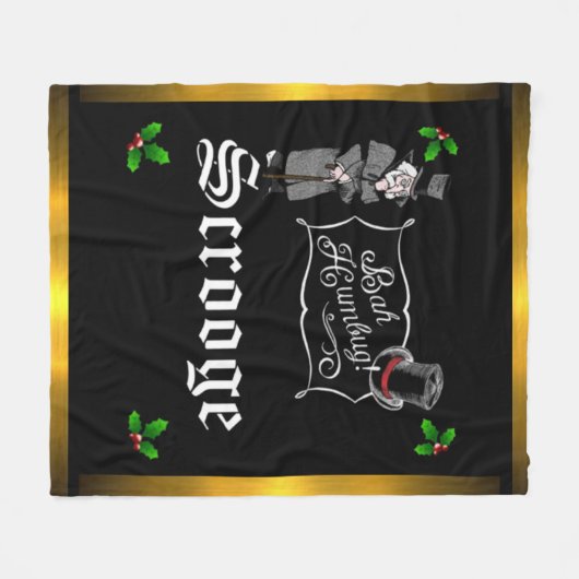 スクルージ「バフンバグ」フリースクリスマスプレゼント毛布 フリースブランケット (正面(横))