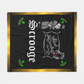 スクルージ「バフンバグ」フリースクリスマスプレゼント毛布 フリースブランケット (正面(横))