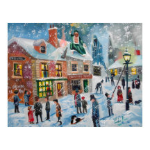 スクルージAクリスマスカロル冬の雪のシーン幽霊