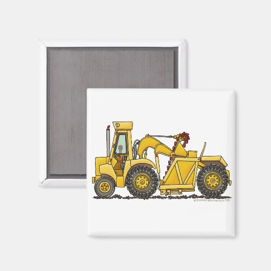 スクレーパーダート引越し業者掘削機建築磁石 マグネット (正面/裏面)