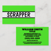 スクレーパーネオングリーン 名刺 (正面/裏面)