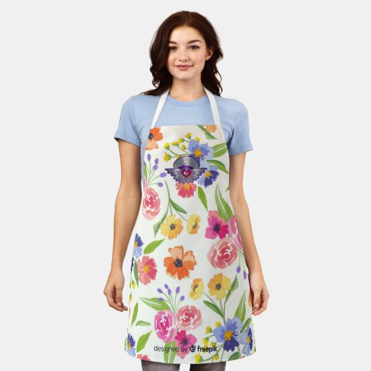 スクレープブックマスターバッジ エプロン (着用した状態)