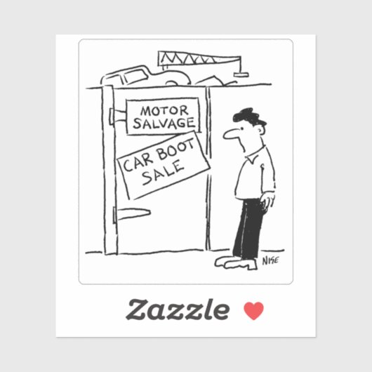 スクレーヤードは車のブーツ販売の漫画を持っている。 シール (シート)