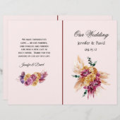 スクロエレガントールとハート結婚式 プログラム (正面/裏面)