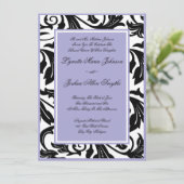 スクロエレガントールラベンダー結婚式招待状 招待状 (スタンド正面)