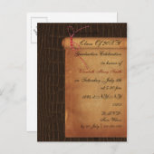 スクロエレガントール卒業パーティ招待状 インビテーションポストカード (正面/裏面)