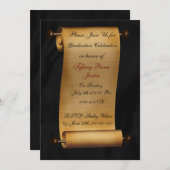 スクロエレガントール卒業パーティ招待状 招待状 (正面/裏面)