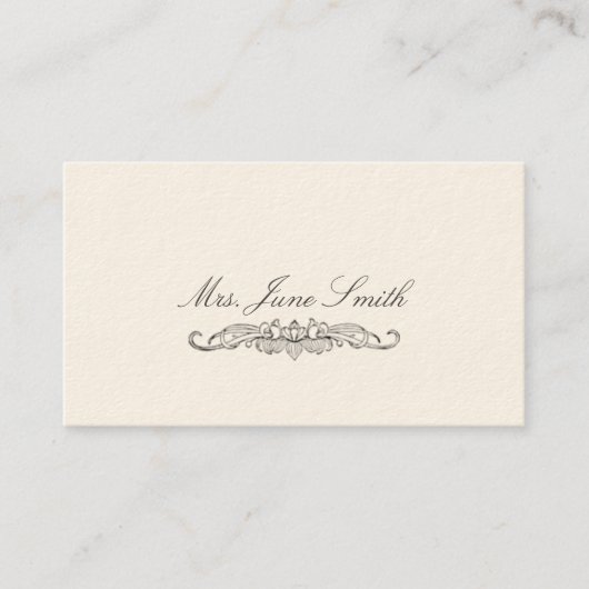 スクロビクトリアンール付き呼び出しカード コーリングカード (正面)